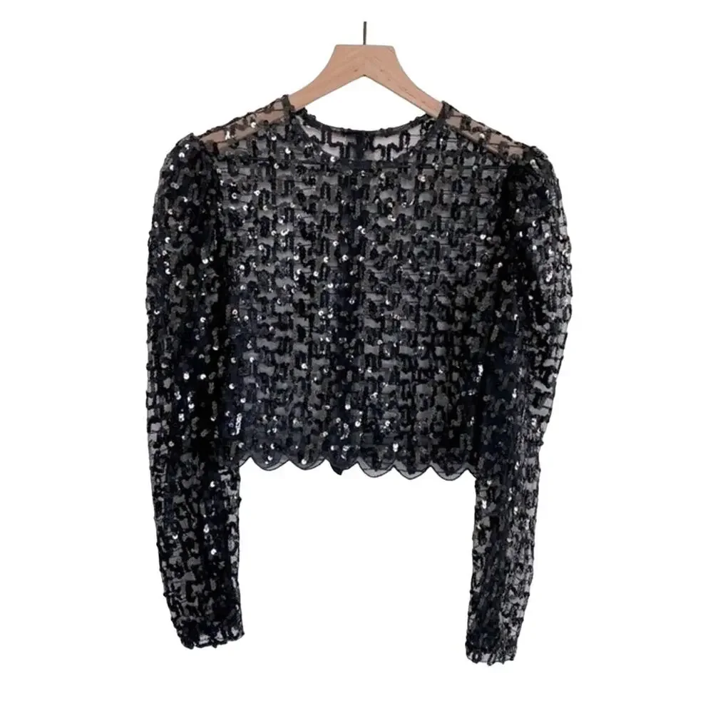Handmade black sheer